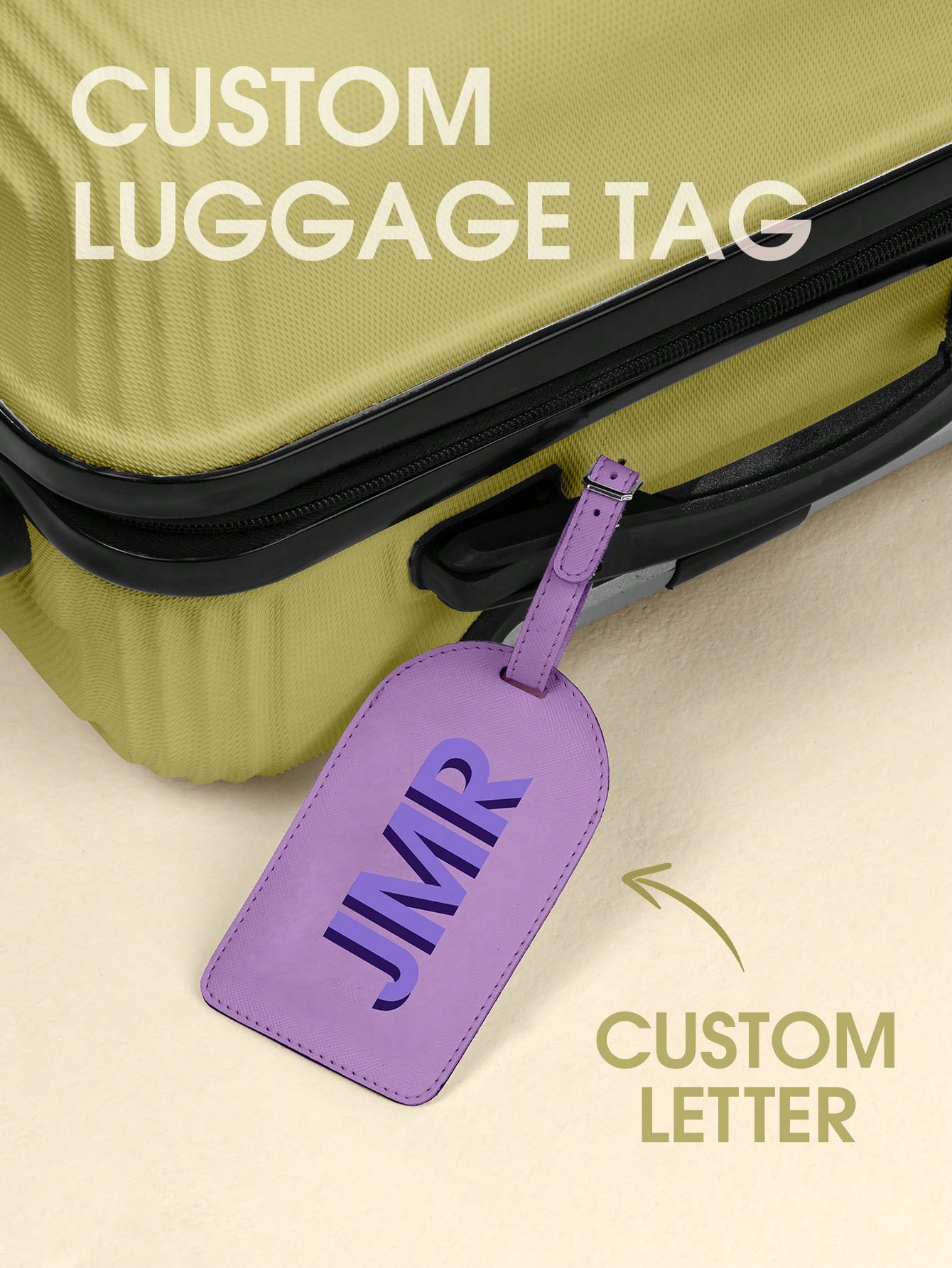 Travel Accessories Unique - Personalisierter Kofferanhänger mit Initialen, individueller Buchstaben-Anhänger