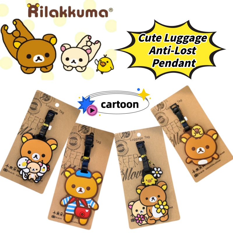 Travel Accessories Unique - Rilakkuma Kreativer Personalisierter Gepäckanhänger Anti-Verlust-Anhänger Niedlicher