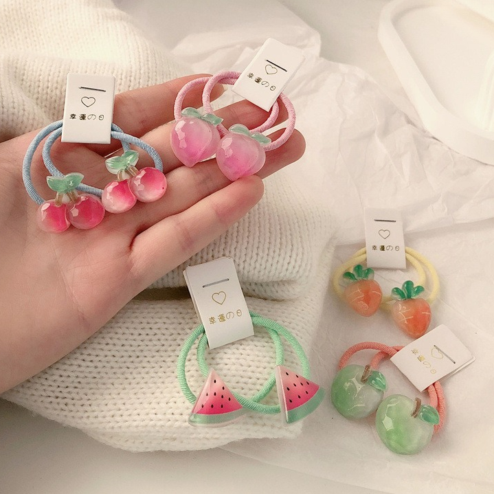 Travel Accessories Kmart - Kinder-Haargummis mit Karotten, 5 Paar, rutschfeste,