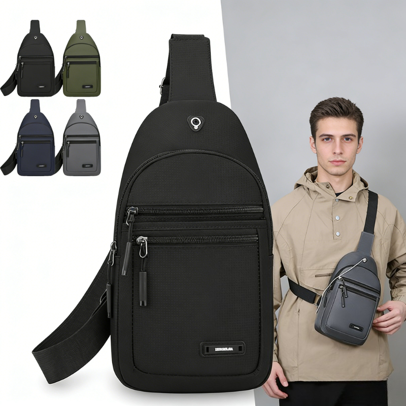 Travel Access - Diebstahlsichere Wasserdichte Herren-Umhängetasche Langlebige Oxford Crossbody