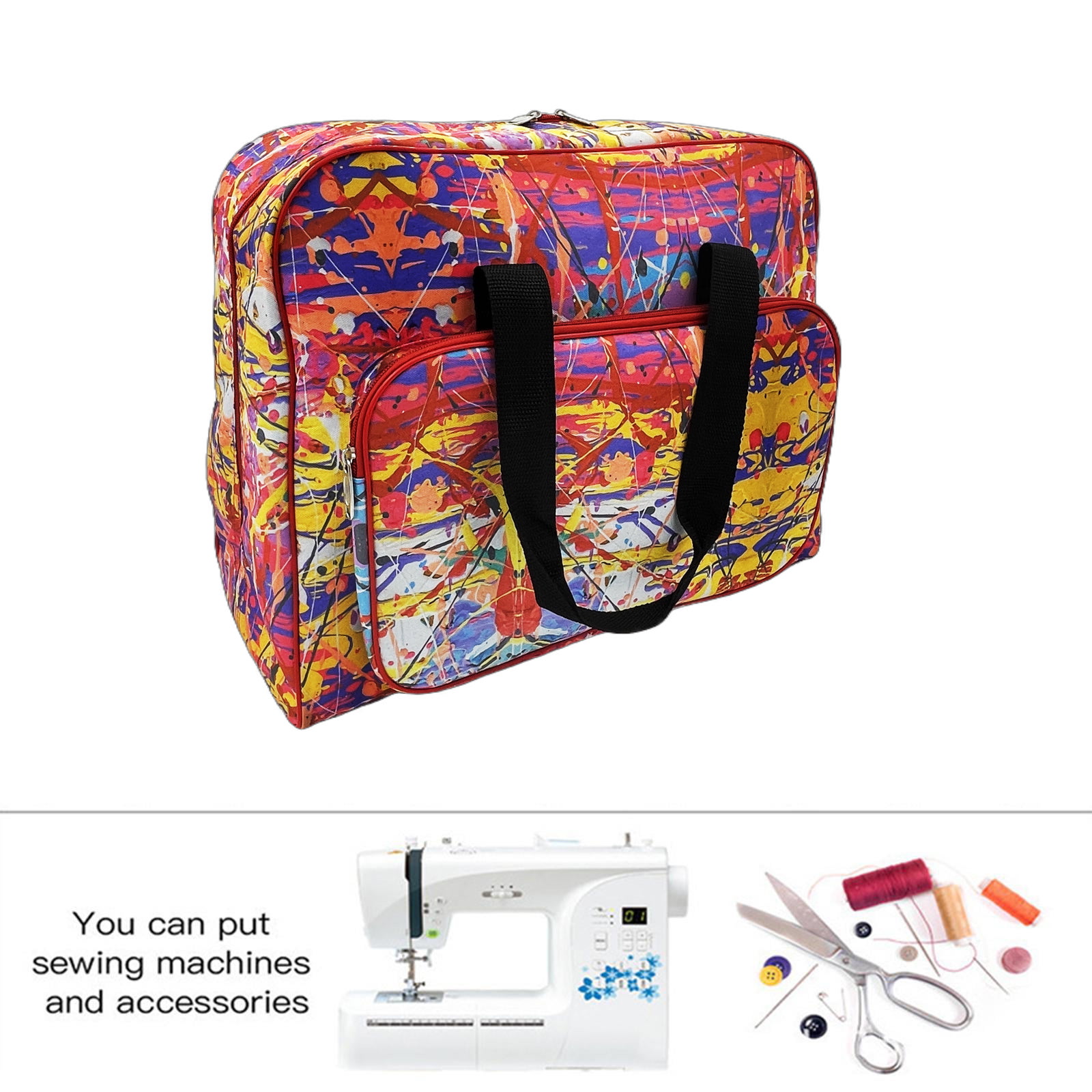 Travel Accessories Organizer Bag - Nähmaschinen-Trage tasche, Nähzubehör-Organizer, multifunktion ale Reisetasche,