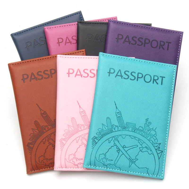 Travel Accessories Kmart - Global Flight Bedruckter Reisepasshülle aus Leder,