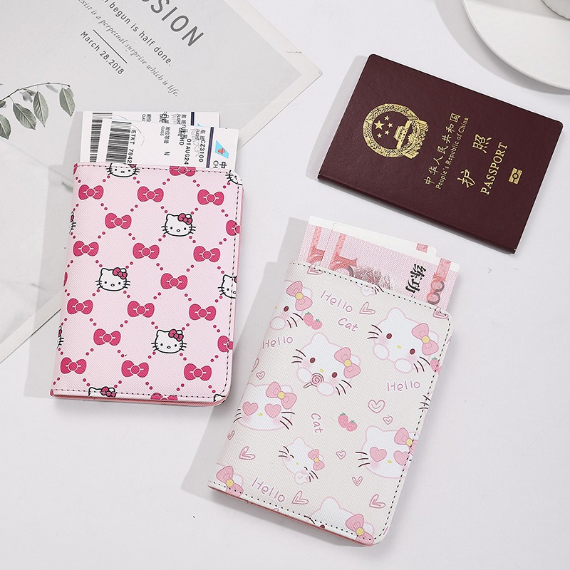 Travel Accessories Kmart - Hello Kitty Reisepasshülle für Damen, PU-Leder,