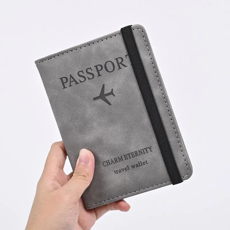 Passport Holder Rfid - Männer PU Leder Brieftasche Reisepass Geldbörse