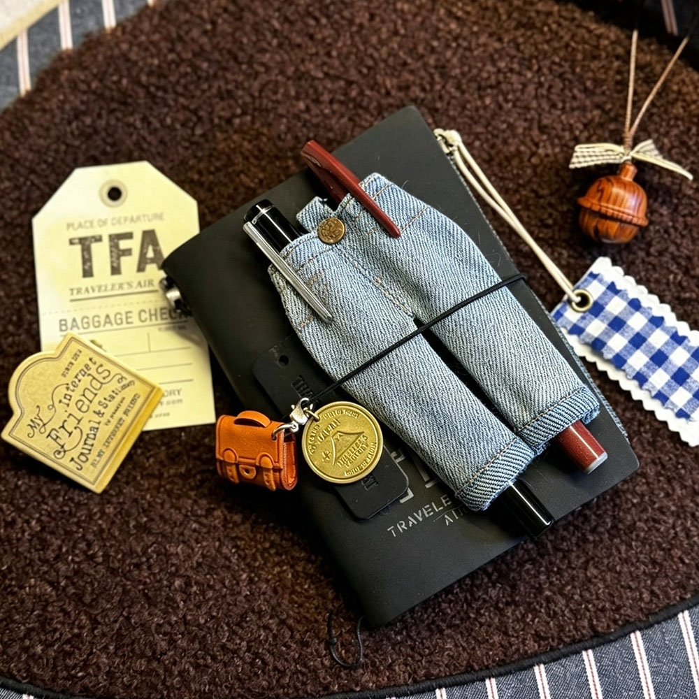 Mini-Jeans-Denim-Stifthalter f – Travel Notebook Journal Bewertung und Preis