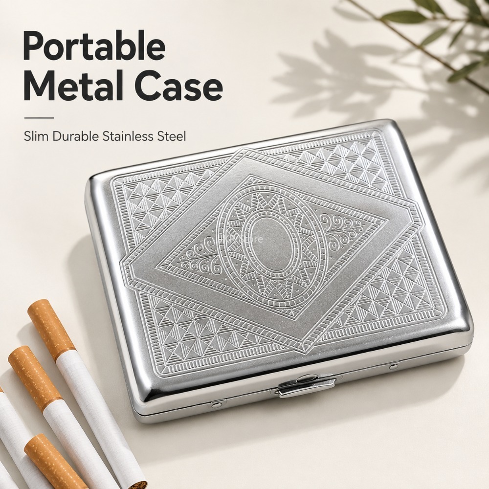 Edelstahl-Zigarettenetui mit P – Travel Accessories Usa Bewertung und Preis