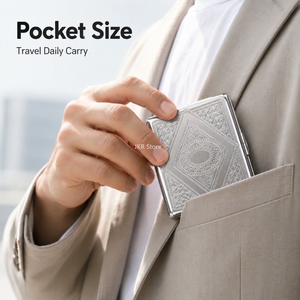 Edelstahl-Zigarettenetui mit P – Travel Accessories Usa Bewertung und Preis