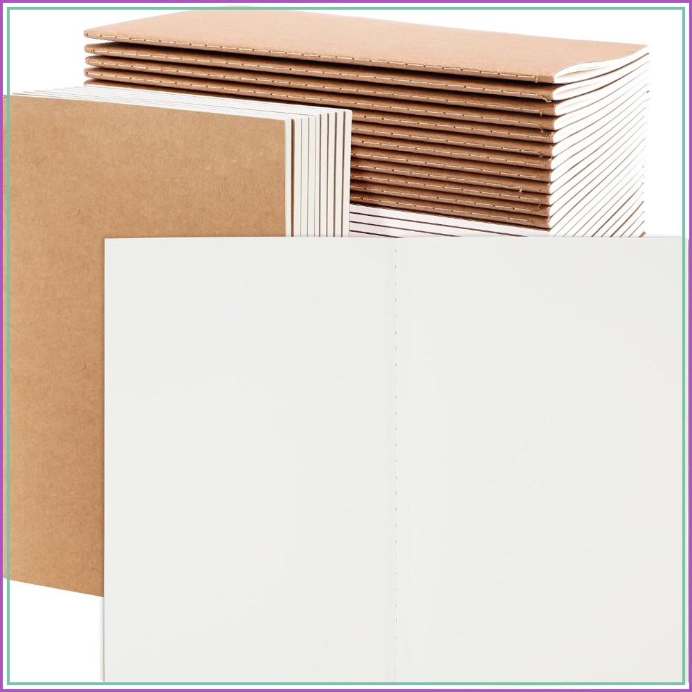 24er-Pack A5 Blanko-Kraftpapie – Travel Notebook Journal Bewertung und Preis