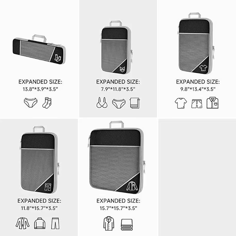 5-teiliges Reise-Kompressions- – Travel Accessories Organiser Bewertung und Preis