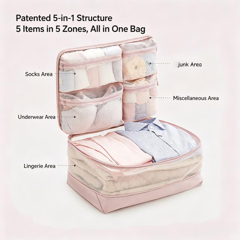 Kompressions-Packwürfel 5-in-1 – Travel Accessories Organiser Bewertung und Preis